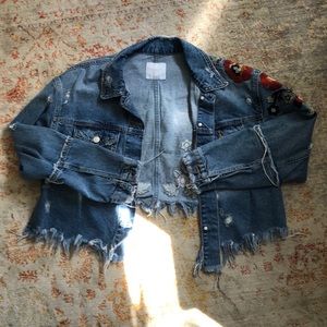 Zara cropped denim jacket